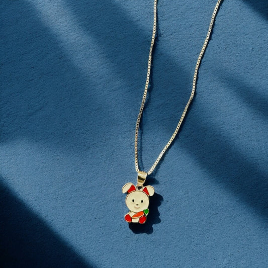 Cute Bunny Pendant with Chain /